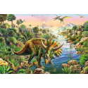 3 Puzzles 48 Teile Abenteuer mit Dinosauriern + Poster SCHMIDT