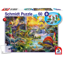 60-teiliges Puzzle Dinosaurier mit Figuren 