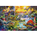 60-teiliges Puzzle Dinosaurier mit Figuren Puzzle