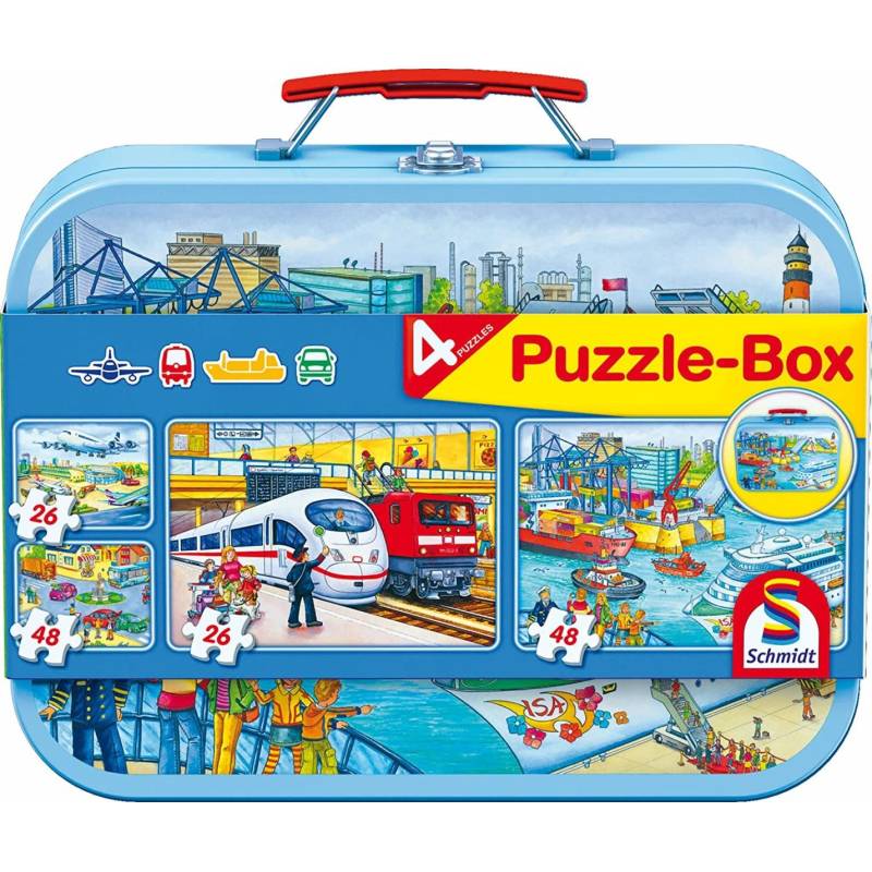 4 Puzzles 26 und 48 Teile Transportmittel 