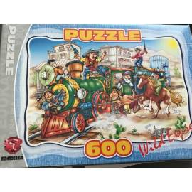 600-teiliges Lokomotiven-Puzzle – 48,5 x 33,5 cm 