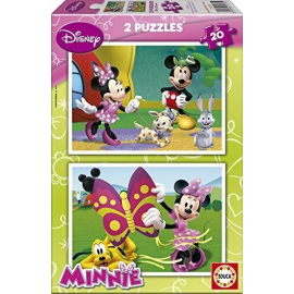 2 Puzzles 20 Teile DISNEY - Minnie 