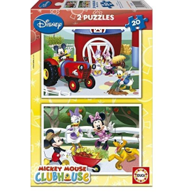2 DISNEY 20-teilige Puzzles – Mickey auf dem Bauernhof 