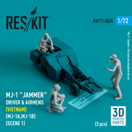 MJ-1 'Jammer' Driver & airmen (Vietnam) (MJ-1A,MJ-1B) (scene 1) (3 pcs) (3D-Printed)