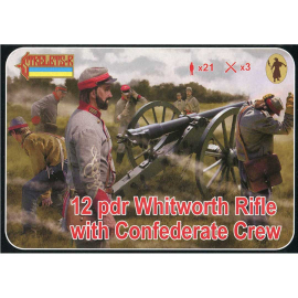 Cannon Whitworth 12 PDR Figure with Confederate Crew 1:72
