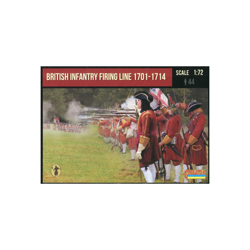 British Infantry Firing Line Figure 1701-1714 1:72