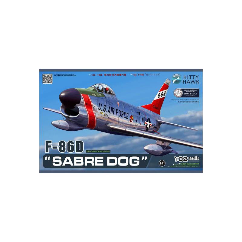 Plastic model plane NORTH AMERICAN F-86F SABER-DOG 1953 1:32