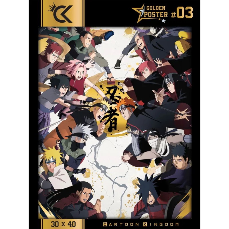 Naruto Shippuden Golden Poster Characters Poster und Wandrollen