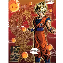 DBZ Dragon Ball Super Golden Poster Super Saiyan Son Goku 