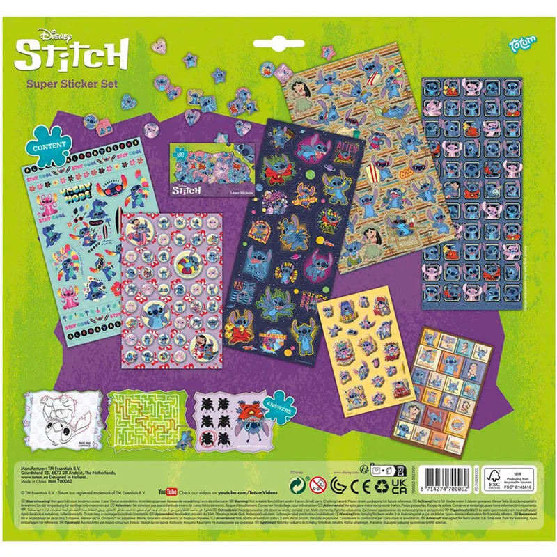 Disney Stickers Stitch Super Set Alben und Sticker