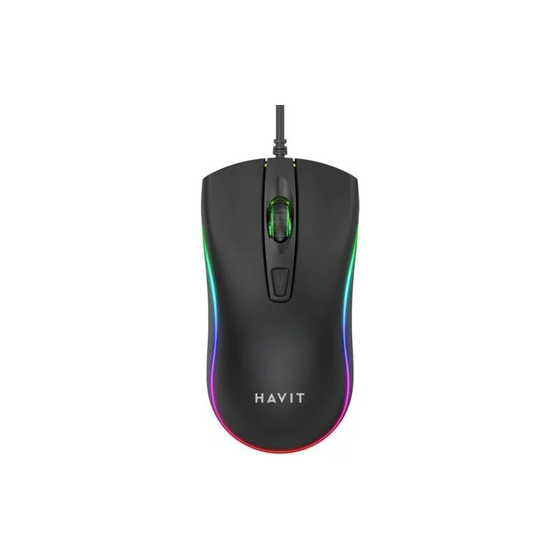 HAVIT - Wired Backlit Gaming Mouse - Black 