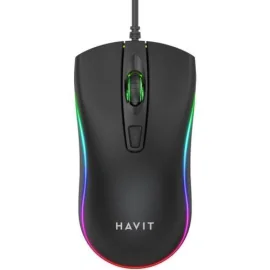 HAVIT - Wired Backlit Gaming Mouse - Black 