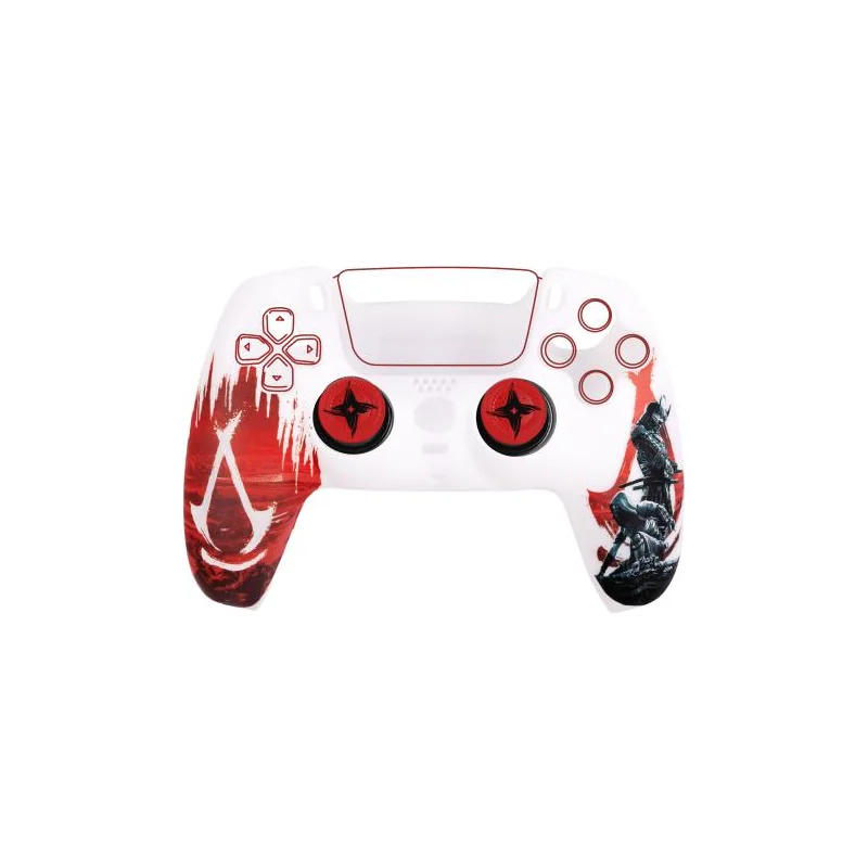 Silicone Case + Grips for PS5 Controller - Assassin's Creed Shadows (Red) 