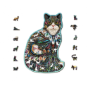 Wooden puzzle – The Bijou Cat – 250 pcs (40 unique pcs) Puzzle