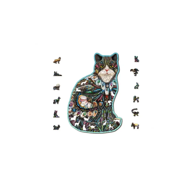 Wooden puzzle – The Bijou Cat – 250 pcs (40 unique pcs) Puzzle