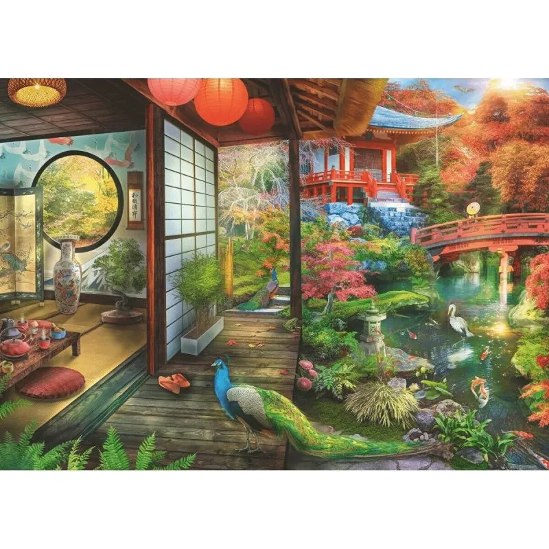 1000 p puzzle - Tea time in the Japanese garden Puzzle