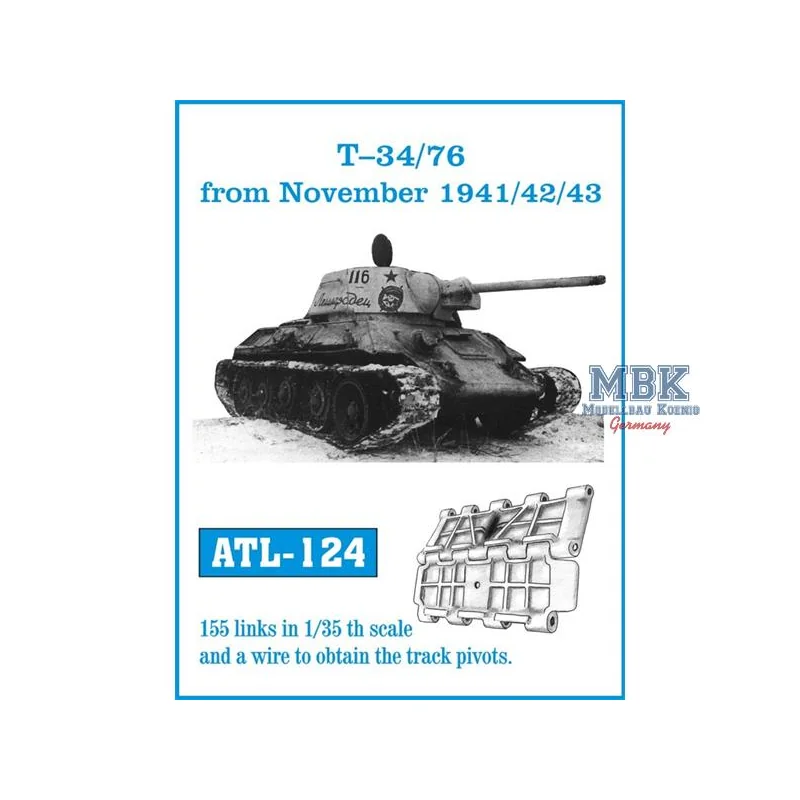 T-34/76 from November 1941/42/43 tracks Ketten 