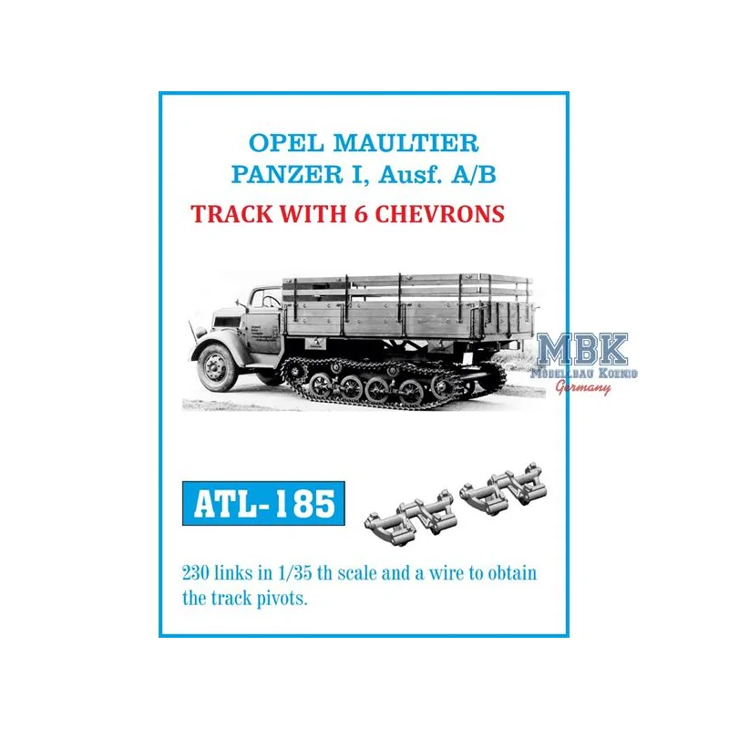 Opel Maultier, Panzer I Ausf. A/B tracks 