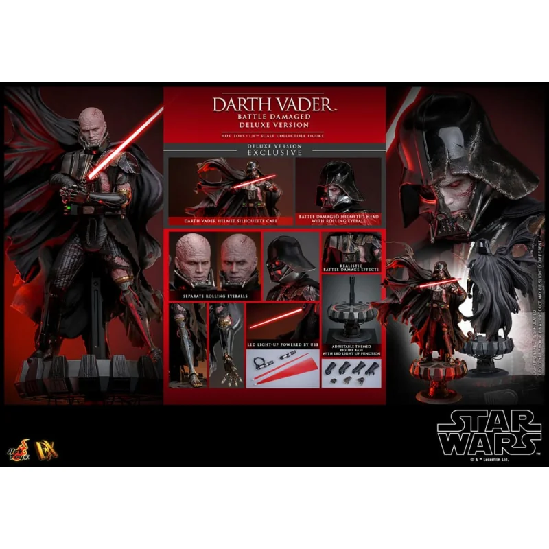 Star Wars - Figure 1/6 Darth Vader (Battle Damaged) Deluxe Version 35 cm