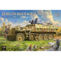 BORDER MODEL: 1/35; Sd.Kfz.251 /1 Ausf.D with R35 turret with PE and workable tracks Modellbausatz 