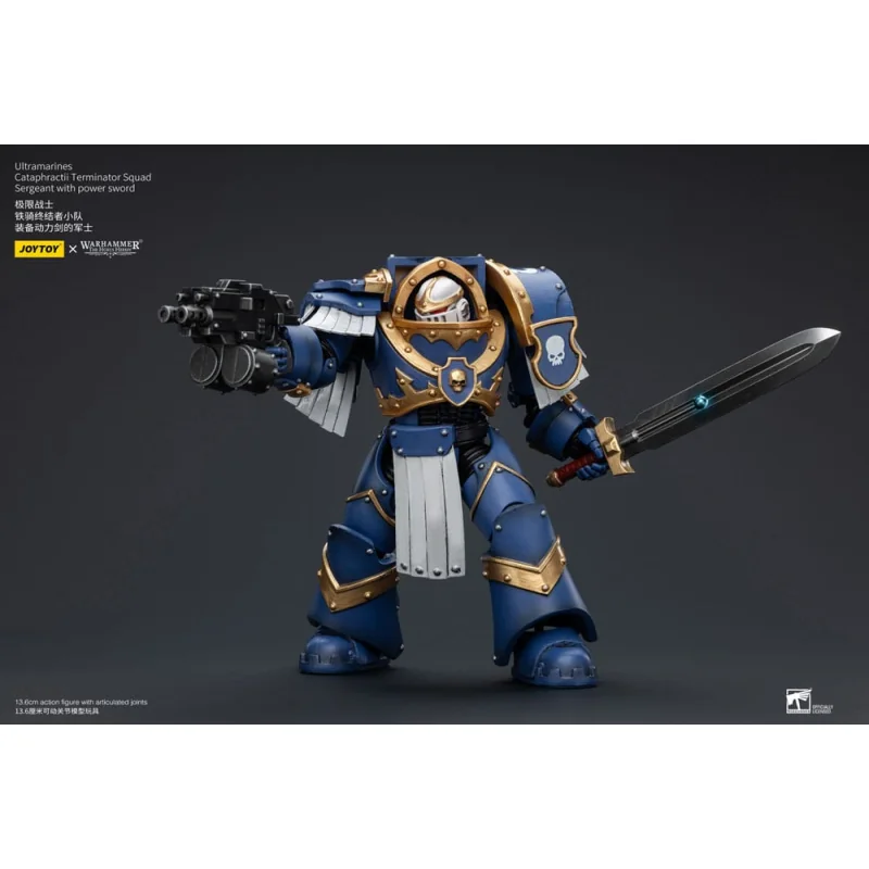 Warhammer The Horus Heresy figure 1/18 Ultramarines Cataphractii Terminator Squad Sergeant with Power Sword 14 cm