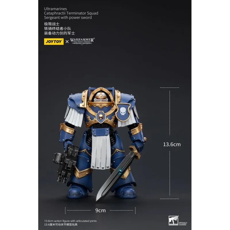 Warhammer The Horus Heresy figure 1/18 Ultramarines Cataphractii Terminator Squad Sergeant with Power Sword 14 cm