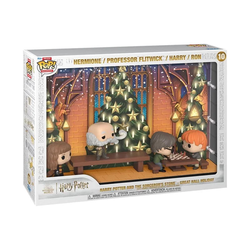 Harry Potter - Pack 4 POP Moments Deluxe Great Hall Holiday Pop Figuren