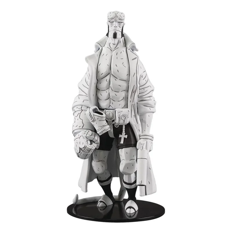 Hellboy - 30th Anniversary Vinyl Statuette B&W Variant Previews Exclusive Statuen 