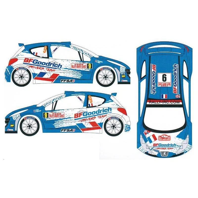 PEUGEOT 207 S2000 MONTE CARLO 2009 OGIER Modellbausatz 