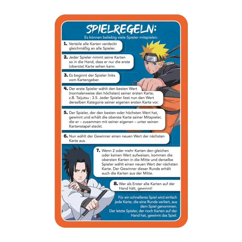 Naruto Shippuden Collectible Card Game Top Trumps Quiz Anime Collectible *GERMAN*