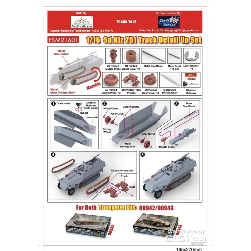 FSM Sd Kfz 251 Track Set Five Star Master