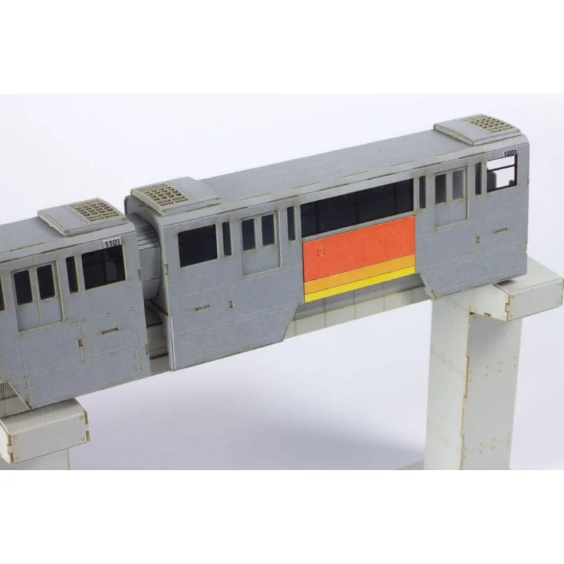 Original Character Paper Model Kit 1/150 Series 1000 Tama Intercity Monorail (2 cars) 24 cm