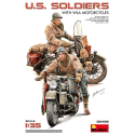 US SOLDIERS WITH WLA MOTORCYCLES This kit features US soldiers with WLA motorcycles, providing a detailed representation of thes