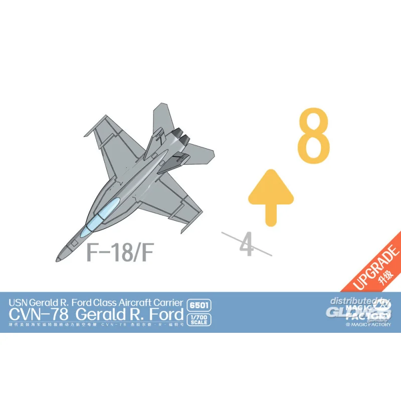 US Navy Gerald R. Ford-class Aircraft Carrier- USS Gerald R. Ford CVN-78 (Upgraded Version) Schiffsmodell