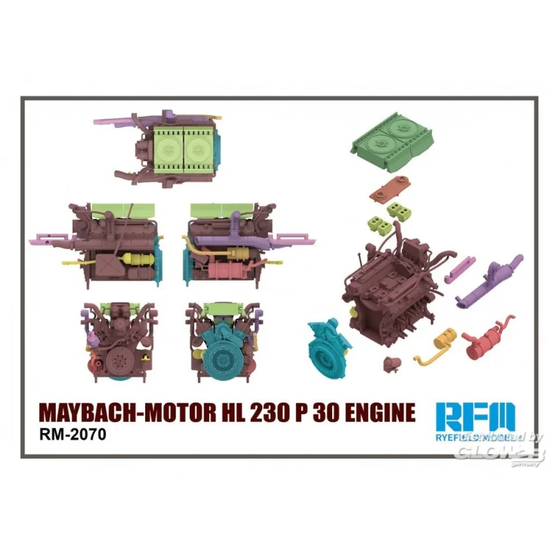 Maybach-Motor HL 230 P 30 Engine Modellbausatz 