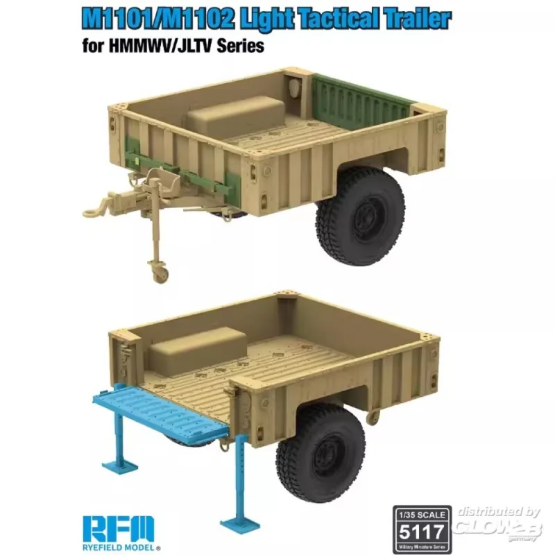 M1101/M1102 Light Tactical Trailer for HMMWV/JLTV Series Modellbausatz 