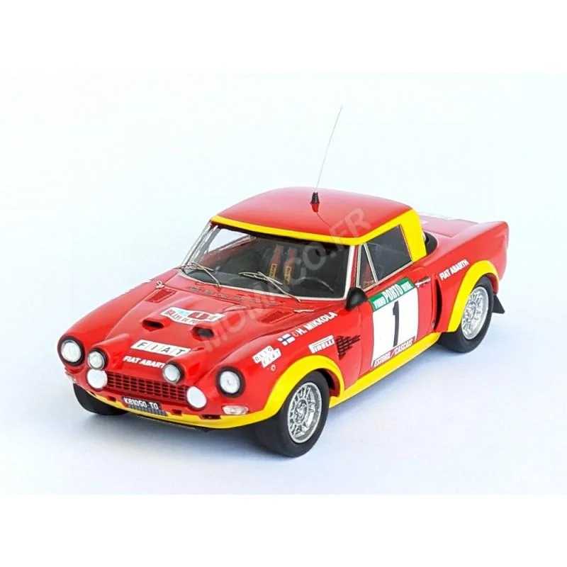 FIAT 124 ABARTH RALLYE 1 HANNU MIKKOLA/JEAN TODT RALLYE DU PORTUGAL 1975 2ND Miniatur 