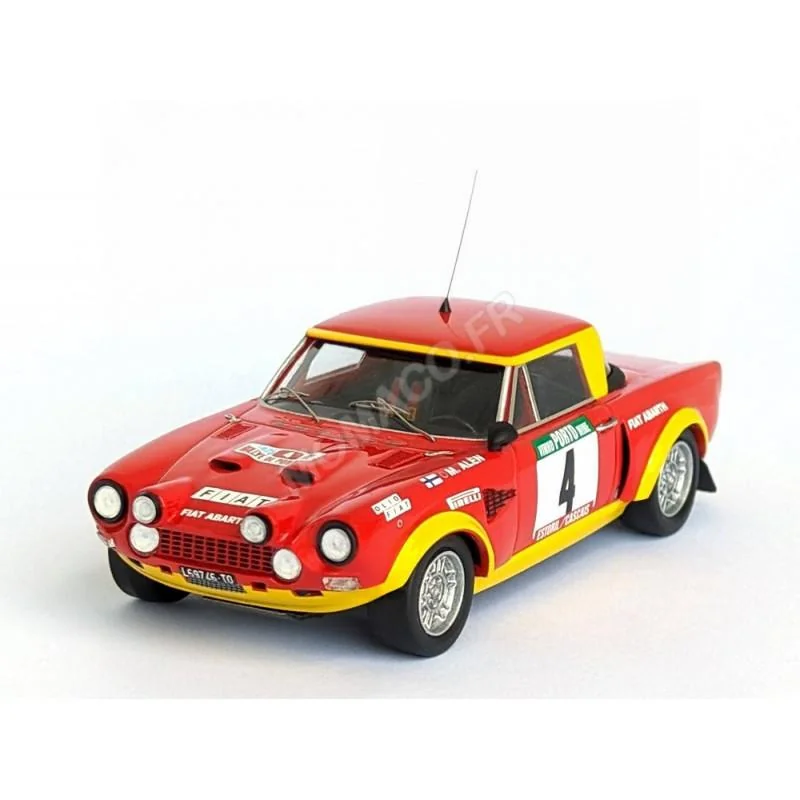 FIAT 124 ABARTH RALLYE 4 MARKKU ALEN/ILKKA KIVIMÄKI RALLYE DU PORTUGAL 1975 1ST Miniatur 