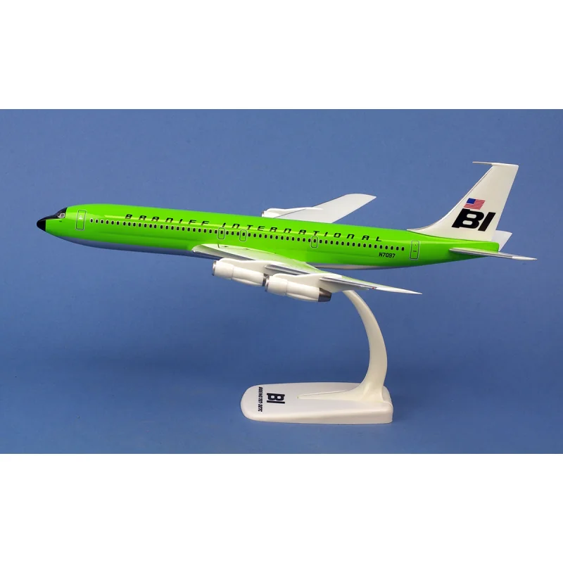 Braniff International Boeing 707-320 -' Solid lime green N7097 Miniatur 