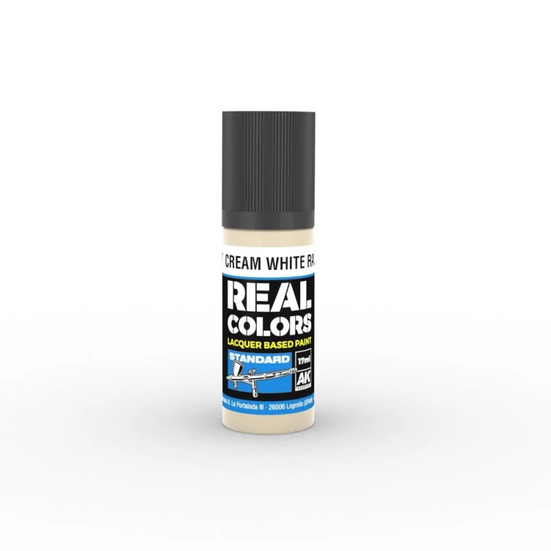 AK INTERACTIVE: Real Colors Cream White RAL 9001 17 ml. Modellbau-Farbe 