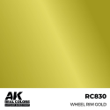 AK INTERACTIVE: Real Colors Wheel Rim Gold 17 ml, Modellbau-Acrylfarbe