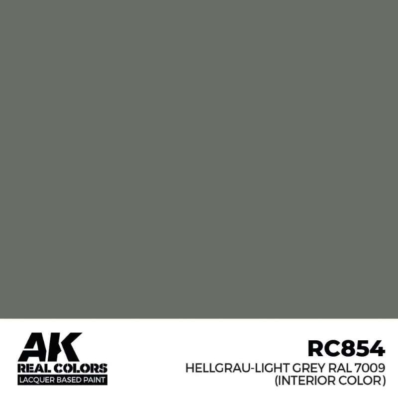 AK INTERACTIVE: Real Colors Hellgrau-Light Grey RAL 7009 (interior color) 17 m Modellbau-Acrylfarbe