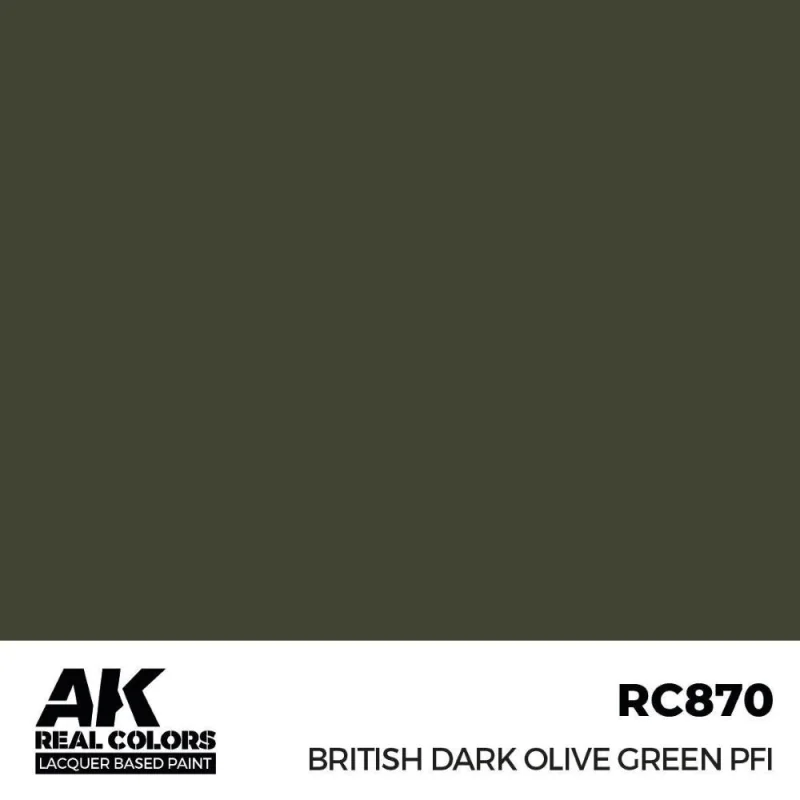 AK INTERACTIVE: Real Colors British Dark Olive Green PFI 17 ml. Modellbau-Acrylfarbe