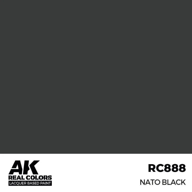 AK INTERACTIVE: Real Colors NATO Black 17 ml. Modellbau-Acrylfarbe