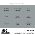 AK INTERACTIVE: Real Colors RAF Barley Grey BS381C/626 17 ml. AK Interactive