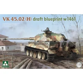 TAKOM MODEL: 1/35; VK 45.02(H) draft blueprint w 1461 Modellbausatz 