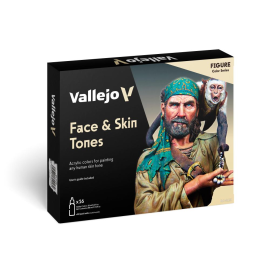 Vallejo 16 colors 18 ml set Face & Skin Tones Modellbau-Farbe 