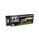 AK INTERACTIVE: Real Colors WWII US Army & USMC Camouflage Colors SET Modellbau-Farbe 