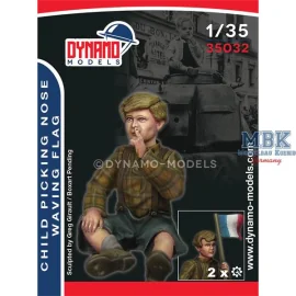 Little boy picking nose / waving flag Figuren 