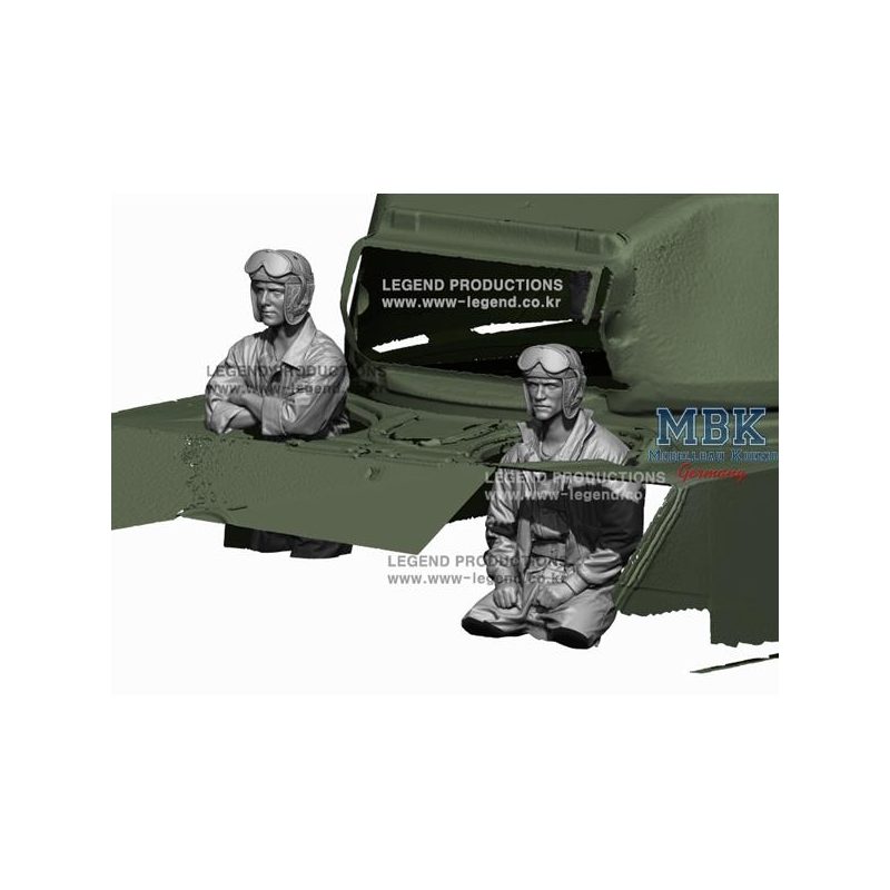 WW2 US Tank Driver & Bow Gunner 1:72 Historische Figuren